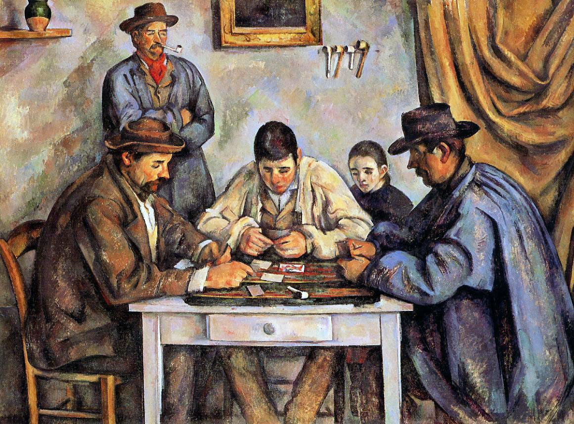 Painting - Card Players by Cezanne